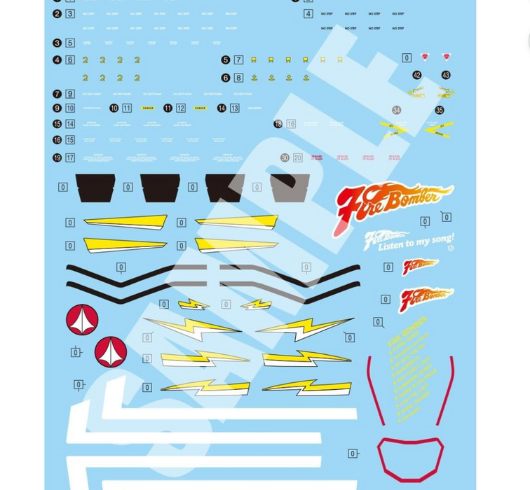Bandai 2741377 HG Macross VF-19 Custom Fire Valkyrie Sound Booster "Macross 7" Waterslide Decal