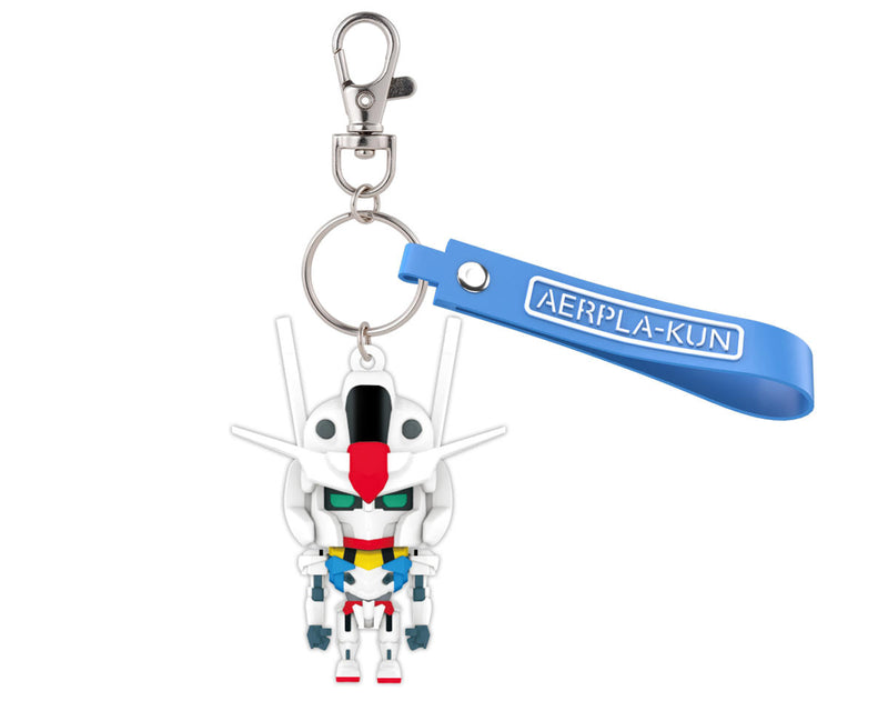 Bandai 2777894 Mobile Suit Gundam Aerpla-Kun 3D Rubber Mascot Keychain