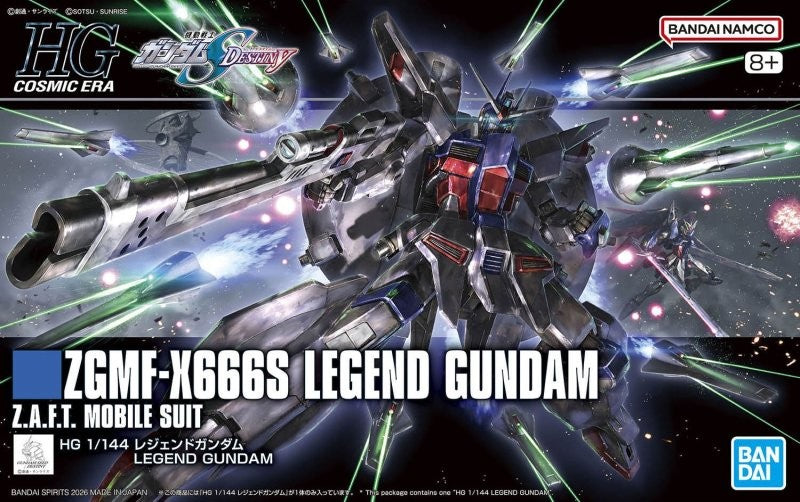 Bandai 2794160/5072003 1/144 HG CE ZGMF-X666S Legend Gundam Mobile Suit SEED Destiny