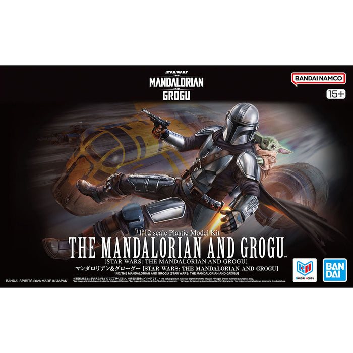 Bandai 2815185/5072538 1/12 The Mandalorian and Grogu Model Kit