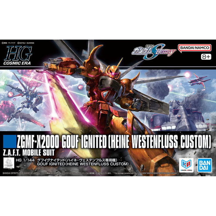 Bandai 2825364 1/144 HG MS-07B ZGMF-X2000 Gouf Ignited (Heine Westenfluss Custom) Mobile Suit Gundam Seed Destiny