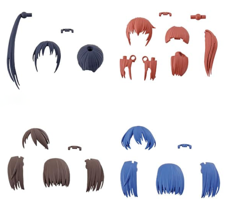 Bandai 9028650 30MS Option Hair Style Parts Set Vol.2 "30 Minutes Sisters"