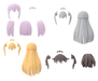 Bandai 9030130 30MS Option Parts Set #4 Hair Style Accessory Kit (30 Minute Sisters)
