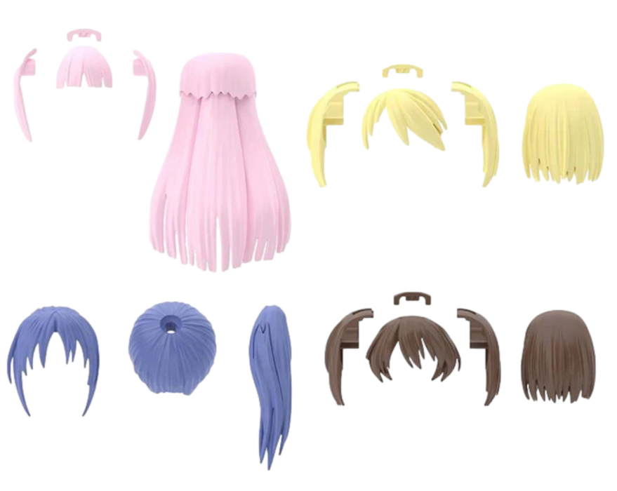 Bandai 9034001 30MS Option Parts Set #6 Hair Style Accessory Kit (30 Minute Sisters)