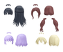 Bandai 9053444 30MS Option Hair Style Parts Vol.12 (30 Minutes Sisters)