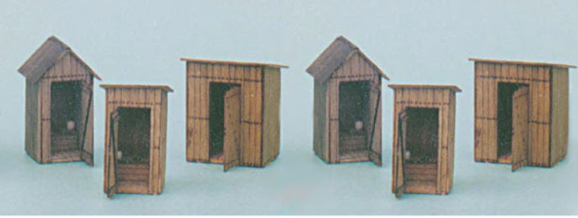 Banta Modelworks 2021 HO Scale Outhouse Collection Kit (6 Pack )