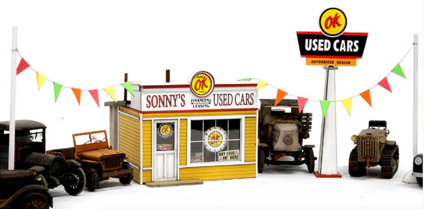 Banta Modelworks 2122 HO Scale OK Used Cars Craftsman Kit
