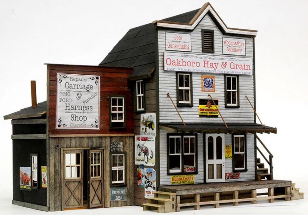 Banta Modelworks 2153 HO Scale Oakboro Hey & Grain Craftsman Kit