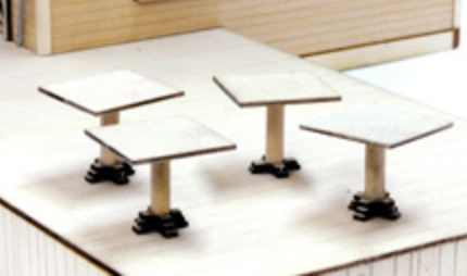 Banta Modelworks 720 O Scale Square Cafe Tables