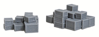 Bar Mills Scale Model Works 1004 N Scale 2 Groups of Crate Stacks (Unpainted Resin)