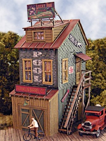 Bar Mills Scale Model Works 1140 HO Scale Chalky White's Pool Hall Cra ...
