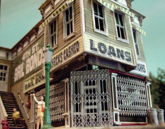 Bar Mills Scale Model Works 132 HO Scale 4th St Bail Bonds & Kitchen Craftsman Kit