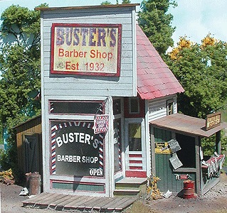 Bar Mills Scale Model Works 164 O Scale Buster's Barber Shop Craftsman Kit