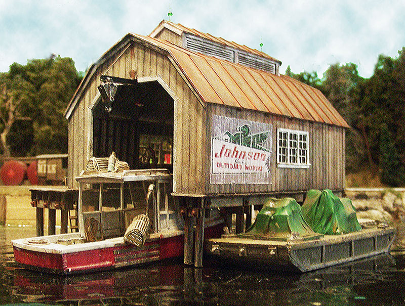Bar Mills Scale Model Works 1740 HO Scale Boat House at Cundy Harbor Craftsman Kit
