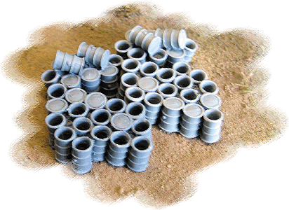 Bar Mills Scale Model Works 2001 HO Scale Assorted 55 Gallon Drums (Unpainted Resin)
