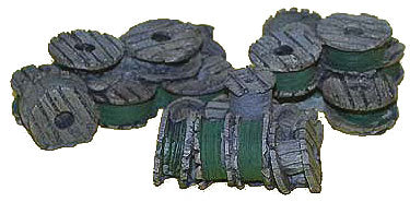 Bar Mills Scale Model Works 2004 HO Scale 3 Groups Wire Cable Spools (Unpainted Resin)