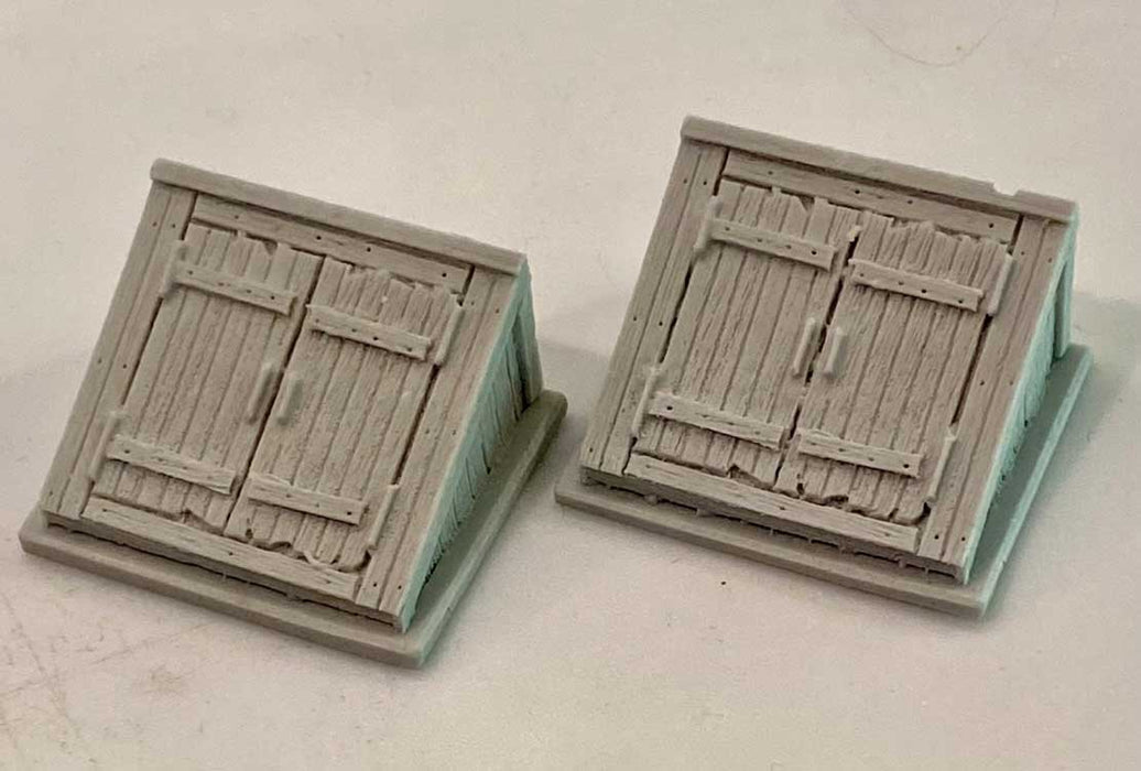 Bar Mills Scale Model Works 2027 HO Scale Cellar Door (2 Pack Unpainted Resin)