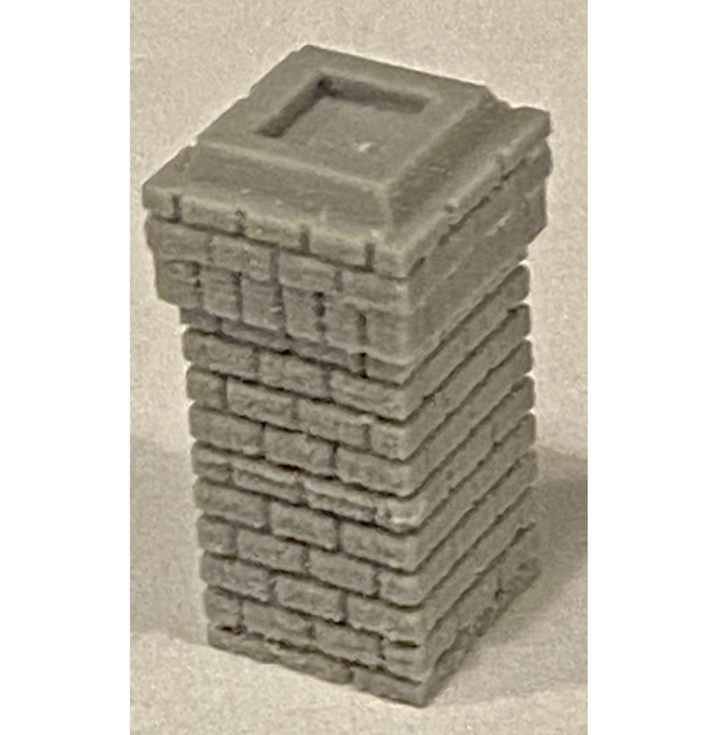 Bar Mills Scale Model Works 2034 HO Scale Square Chimney 11/16" (3 Pack Unpainted Resin)