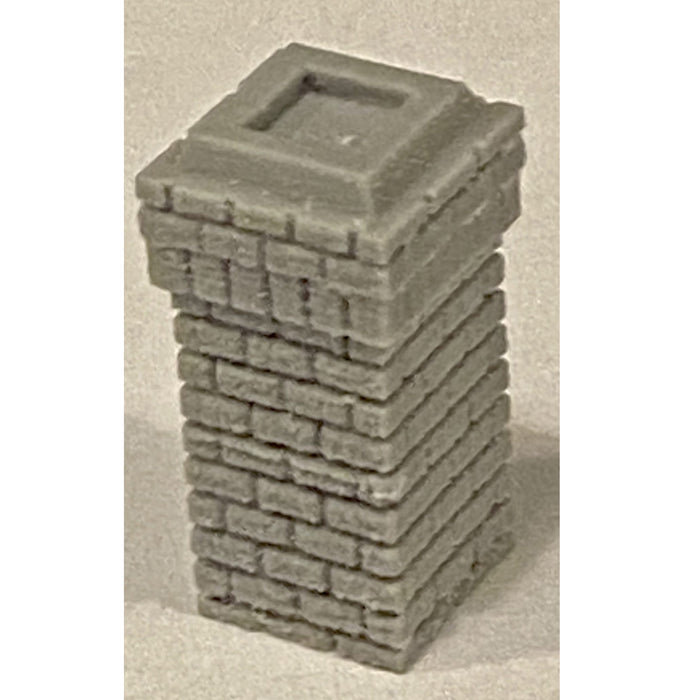 Bar Mills Scale Model Works 2034 HO Scale Square Chimney 11/16" (3 Pack Unpainted Resin)