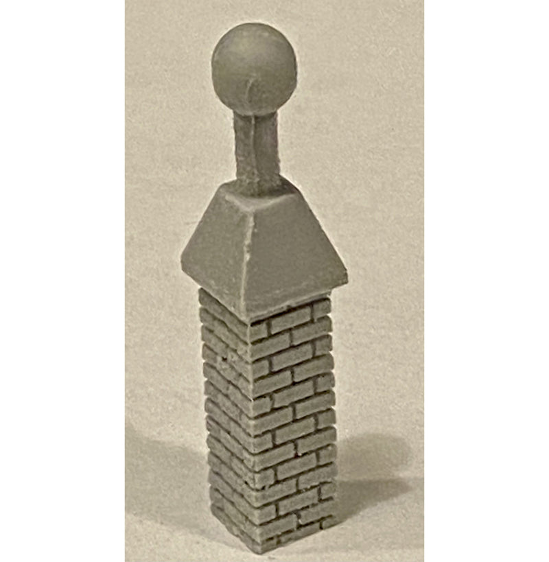 Bar Mills Scale Model Works 2035 HO Scale Vented Chimney 1-5/16" (3 Pack Unpainted Resin)