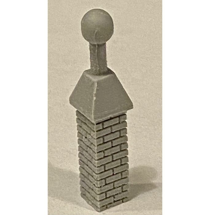 Bar Mills Scale Model Works 2035 HO Scale Vented Chimney 1-5/16" (3 Pack Unpainted Resin)