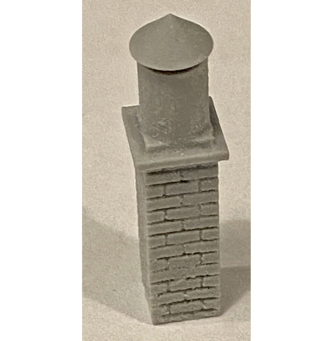 Bar Mills Scale Model Works 2039 HO Scale Roof Capped Chimney 1-1/8" Tall (3 Pack Unpainted Resin)