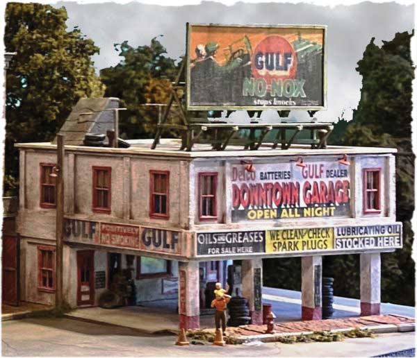 Bar Mills Scale Model Works 321 N Scale Downtown Garage Craftsman Kit