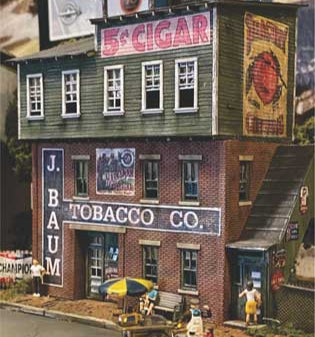 Bar Mills Scale Model Works 372 HO Scale J.Baum Tobacco Store Craftsman Kit