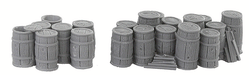 Bar Mills Scale Model Works 4009 O Scale 2 Clusters of Kegs (Unpainted Resin)