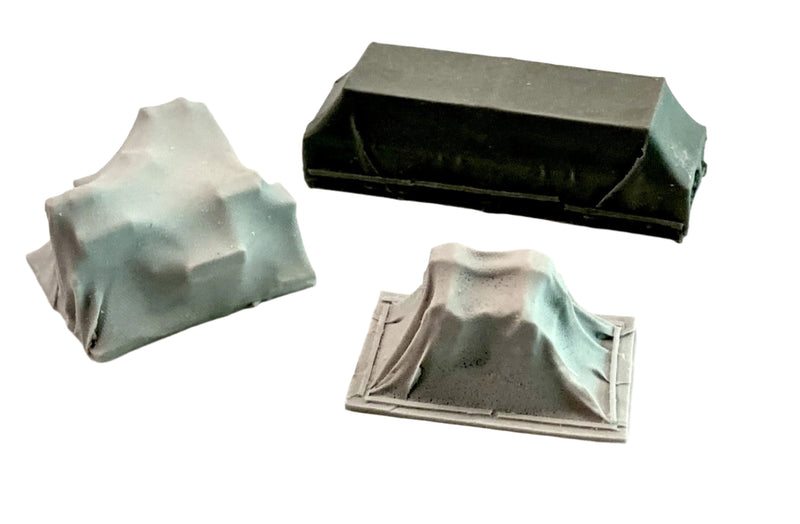 Bar Mills Scale Model Works 4030 O Scale Tarp Covered Materials (3 Pack of Castings)