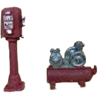 Bar Mills Scale Model Works 4031 O Scale Air Pump and Compressor Castings
