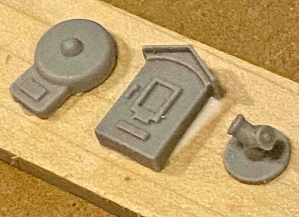 Bar Mills Scale Model Works 4041 O Scale Assorted Fire Alarms (Resin Castings)
