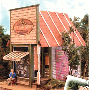 Bar Mills Scale Model Works 492 HO Scale Papa Lou's Cigar Store Craftsman Kit