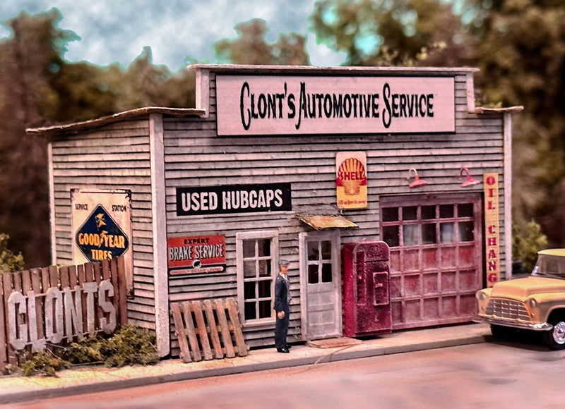 Bar Mills Scale Model Works 5012 HO Scale Clont's Automotive Craftsman Kit