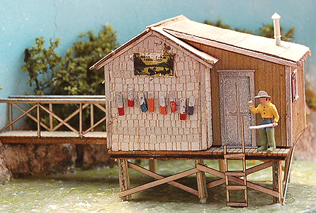 Bar Mills Scale Model Works 662 HO Scale Fishing Shack At Cozy Cove Craftsman Kit