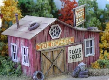 Bar Mills Scale Model Works 772 HO Scale Magee's Tire Service Craftsman Kit