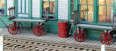 Bar Mills Scale Model Works 782 HO Scale REA Baggage Cart Kit (2 Pack)