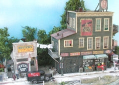 Bar Mills Scale Model Works 982 HO Scale Booty Corner with IGA Corner Grocery Store Craftsman Kit