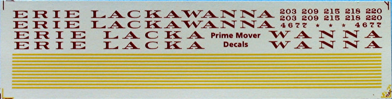 Bethlehem Car Works KitBits 252 HO Scale Erie Lackawanna Passenger Decals