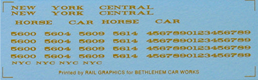 Bethlehem Car Works KitBits 218 HO Scale NYC Horse Car - Dulux Gold