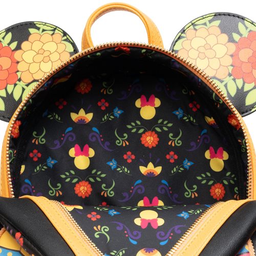 Loungefly Minnie Mouse Dia de los Muertos Sugar Skull Mini-Backpack - Entertainment Earth Exclusive