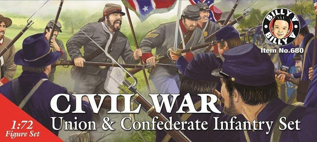 Billy V Toys 680 1/72 Civil War Infantry Figure Set