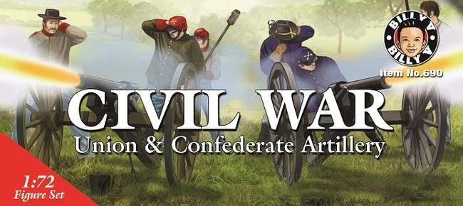 Billy V Toys 690 1/72 Civil War Artillery Figure Set