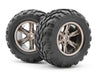 BlackZon 540077 Assembled Wheel/Tire (Dark Grey) for Warrior