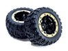 BlackZon 540087 Slyder MT Wheels/Tires Assembled (Black / Gold)