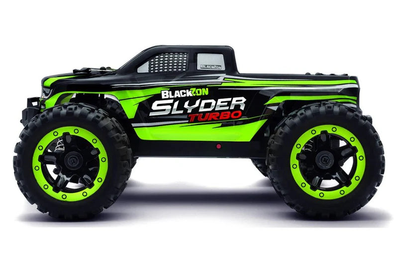 BlackZon 540208 Green Slyder MT Turbo 1/16 RTR 4WD Brushless Monster Truck