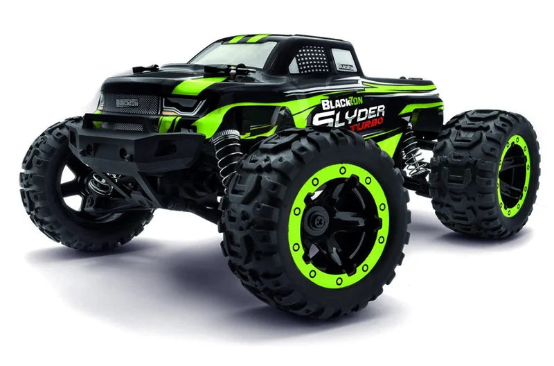 BlackZon 540208 Green Slyder MT Turbo 1/16 RTR 4WD Brushless Monster Truck
