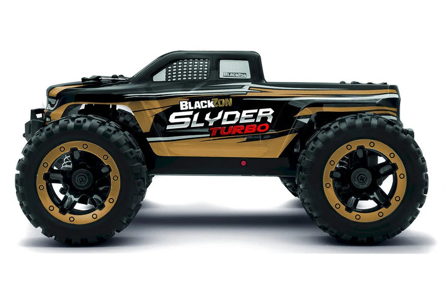BlackZon 540212 Gold Slyder MT Turbo 1/16 RTR 4WD Brushless Monster Truck