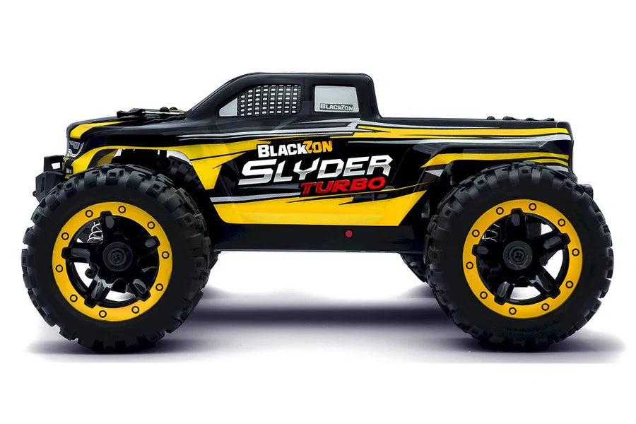 BlackZon 540213 Yellow Slyder MT Turbo 1/16 RTR 4WD Brushless Monster Truck