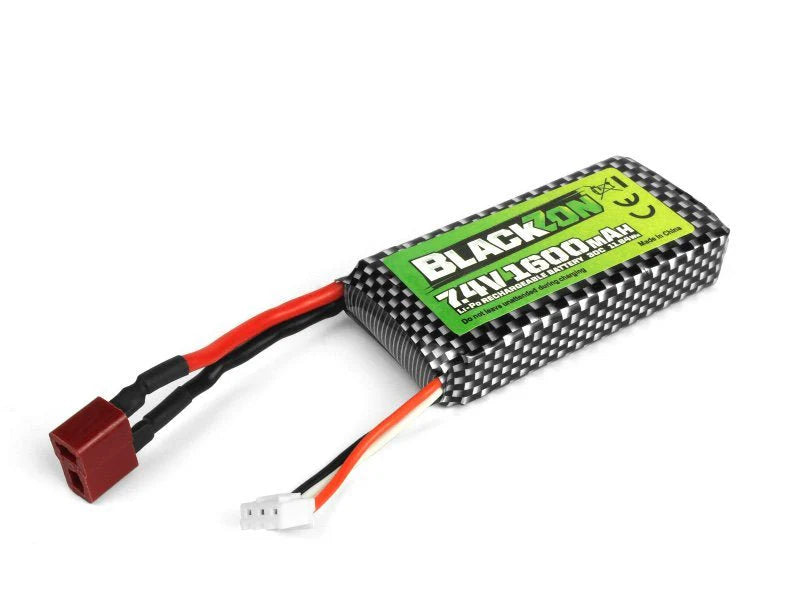 BlackZon 540247 2S 7.4V 1600mAh LiPo Battery Pack with T-Plug